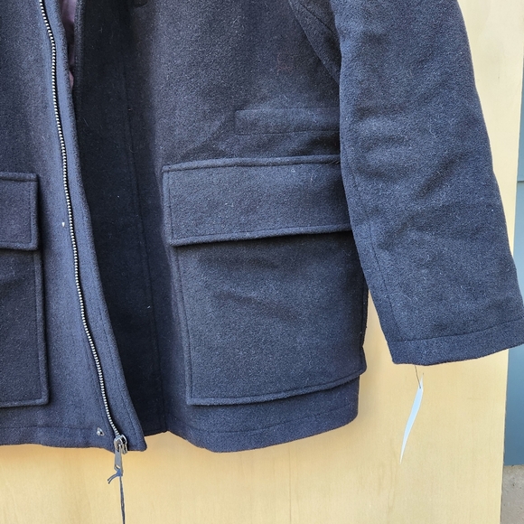 NWT Cole Haan Signature Men's Wool Plush Car Coat - Size Large - Picture 6 of 14